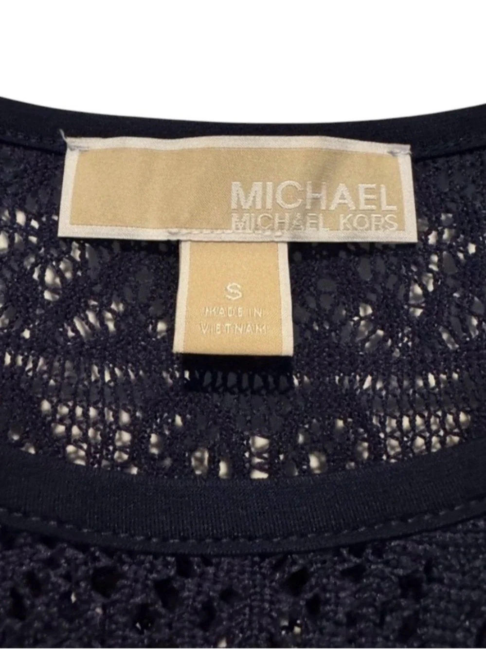 Michael Kors Navy Blue Flare Lace Cocktail‎ Dress - Wedding Guest Formal - Small